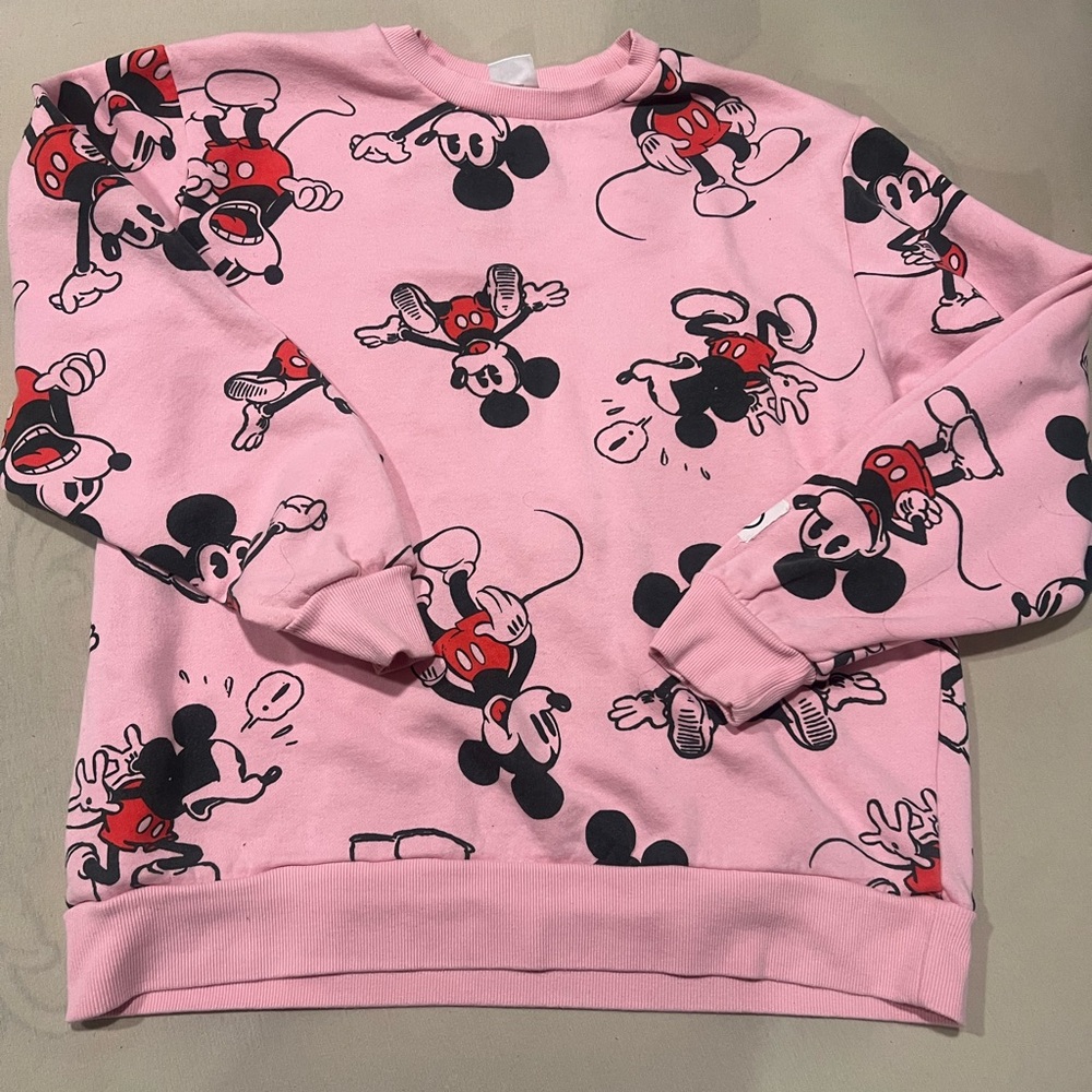 Disney Pink Sweatshirt with Mickey Mouse Design